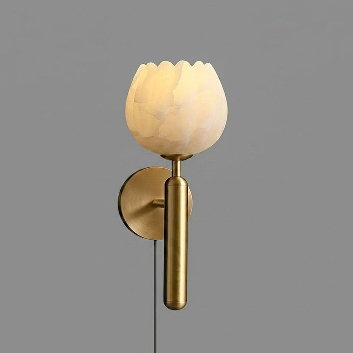 Mian Alabaster Plug-in Wall Lamp