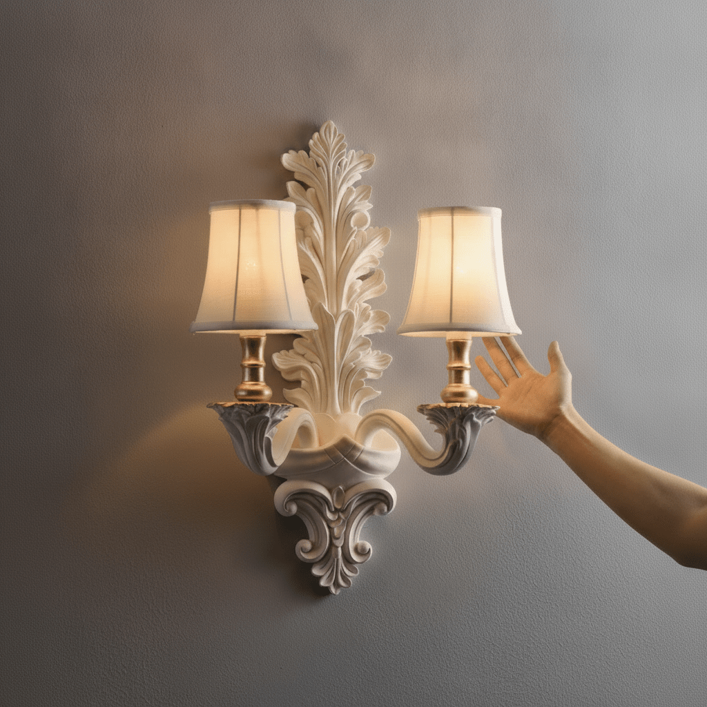 Amelie Resin Leaf Wall Sconce