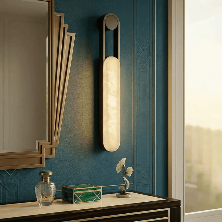 Norix Alabaster Frame Wall Light