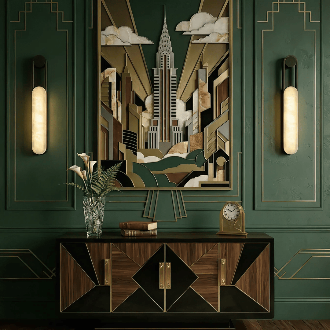 Norix Alabaster Frame Wall Light