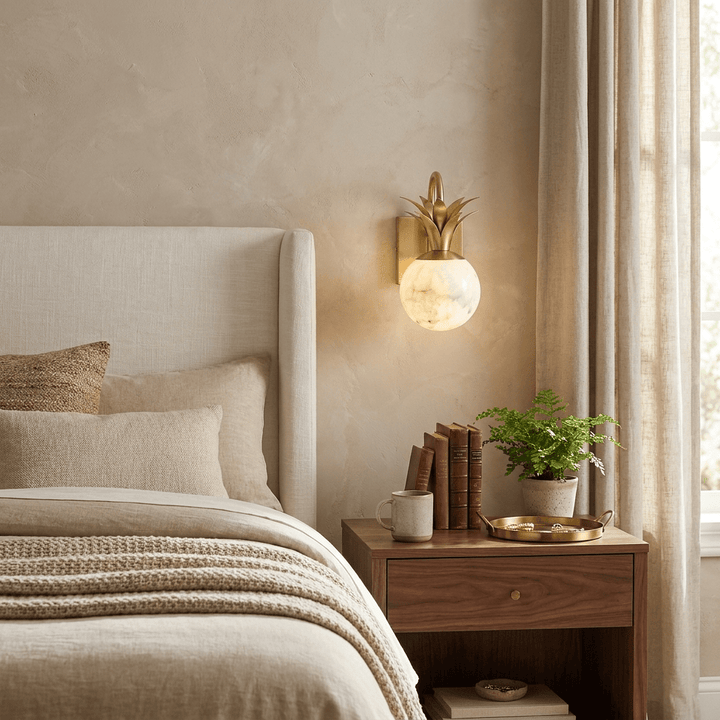 Palmera Spanish Alabaster Wall Sconce