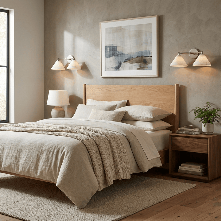 Aveline Alabaster Double Cone Wall Sconce
