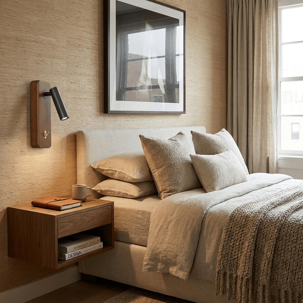Rowan Wood LED Reading Wall Sconce