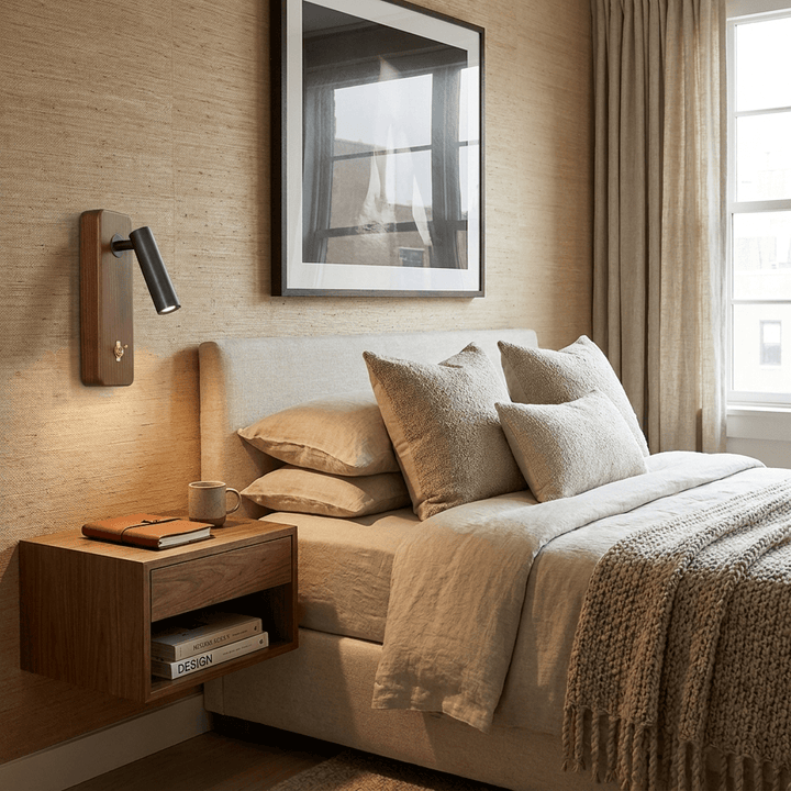 Rowan Wood LED Reading Wall Sconce