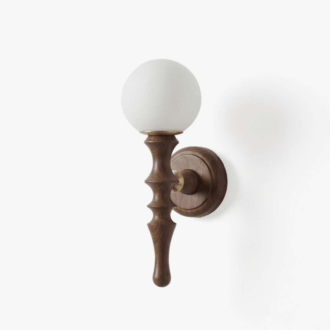 Thalor Wood Globe Wall Lamp