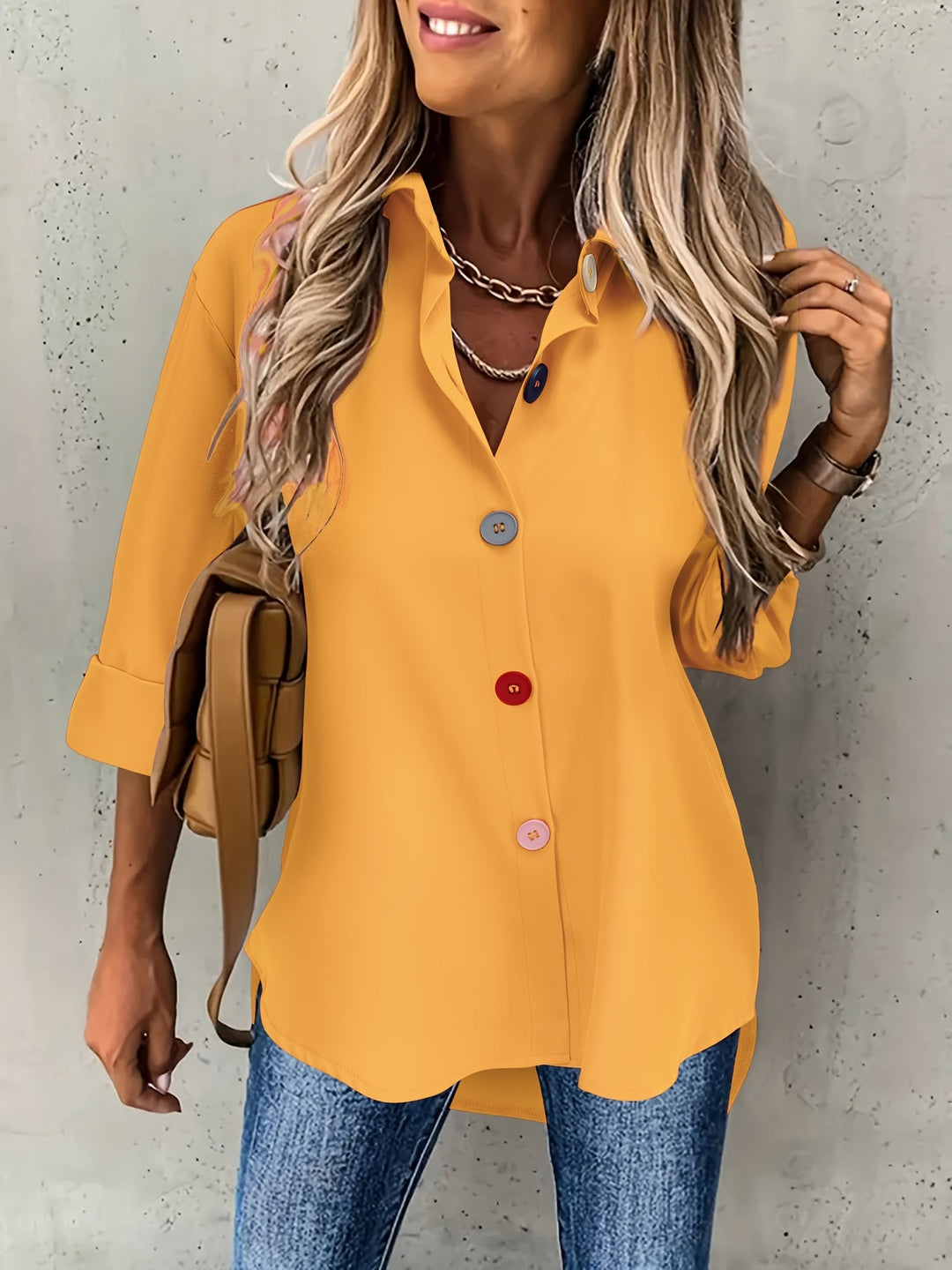 CHIQUE BLOUSE MET KNOPEN VOOR VROUWEN
