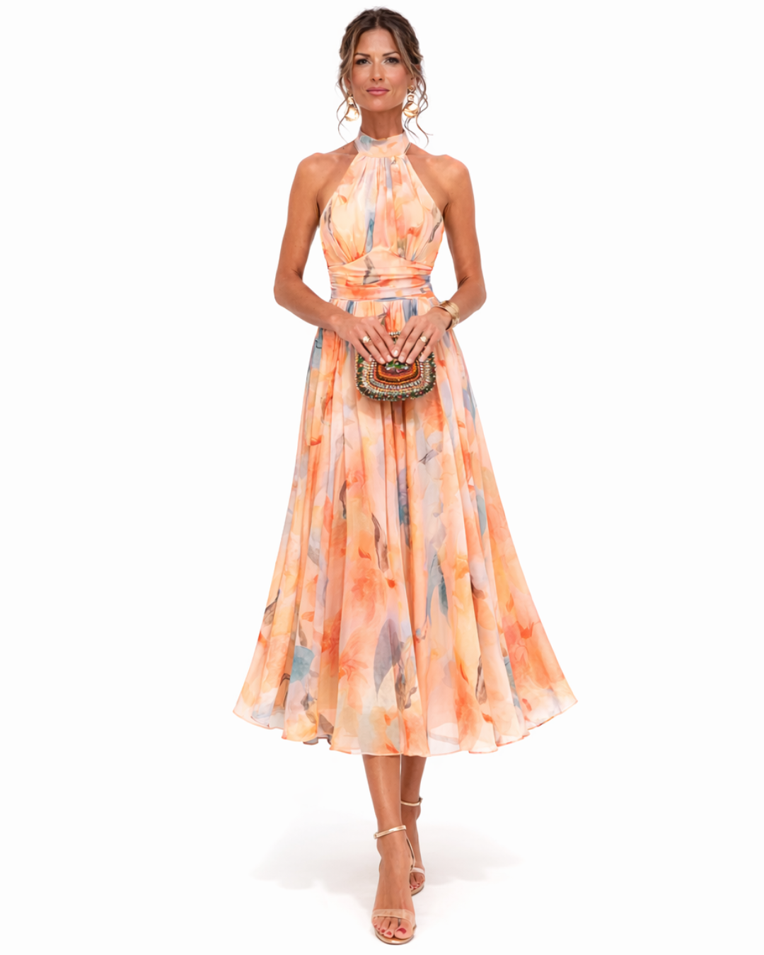 BLOEMENPATROON CHIFFONJURK VOOR VROUWEN