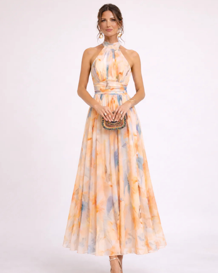 ELEGANTE MAXIJURK MET HALTERNEK VOOR VROUWEN