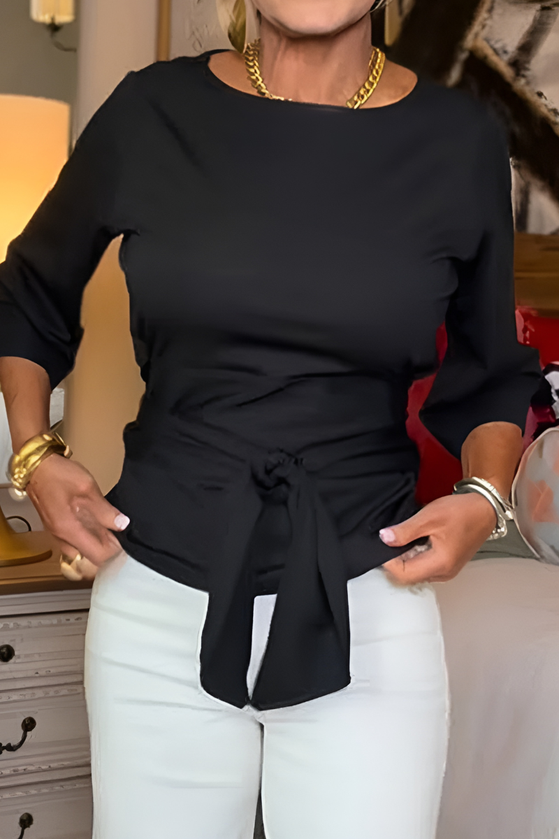 TOP MET KNOOP IN DE TALIE VOOR VROUWEN