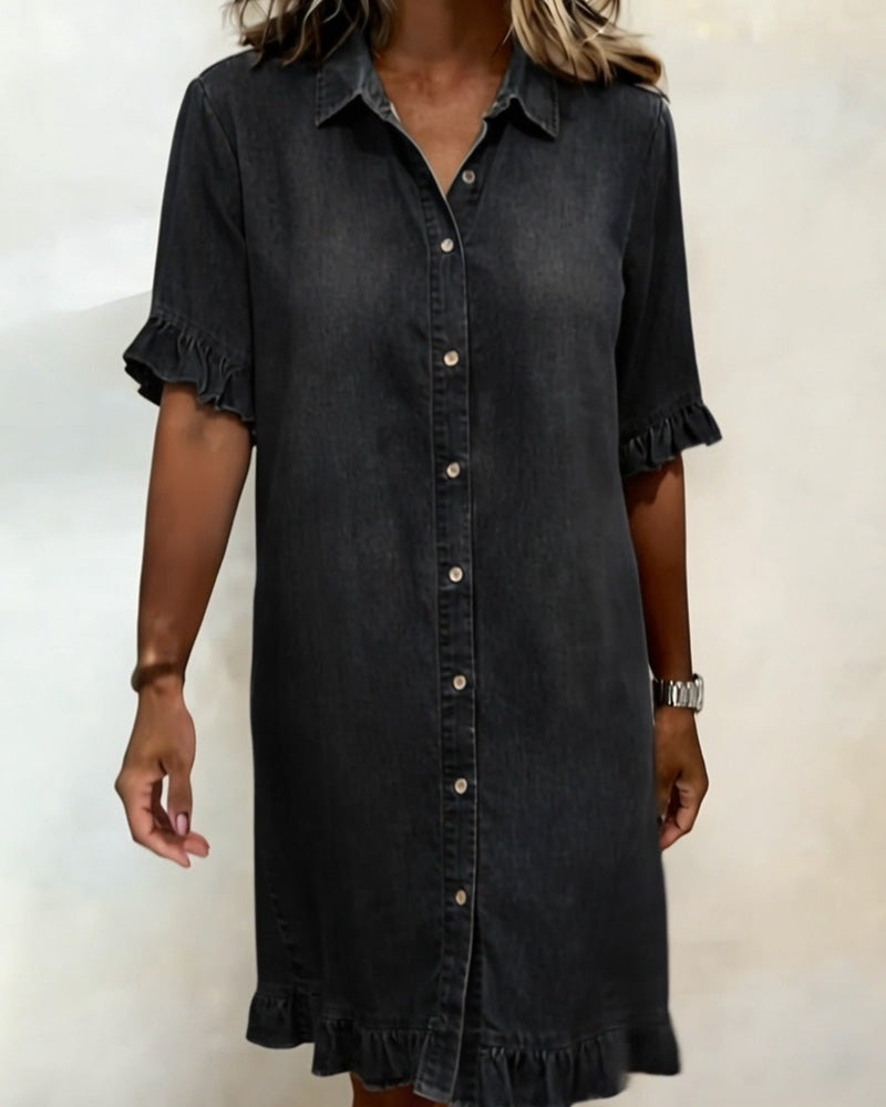 MODERNE DENIM MIDIJURK VOOR VROUWEN