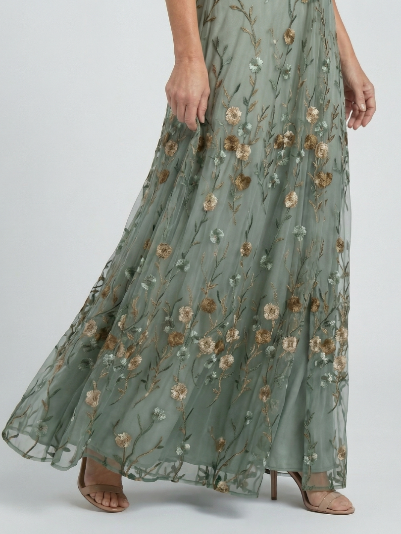 CHIQUE CHIFFON MIDIJURK VOOR VROUWEN