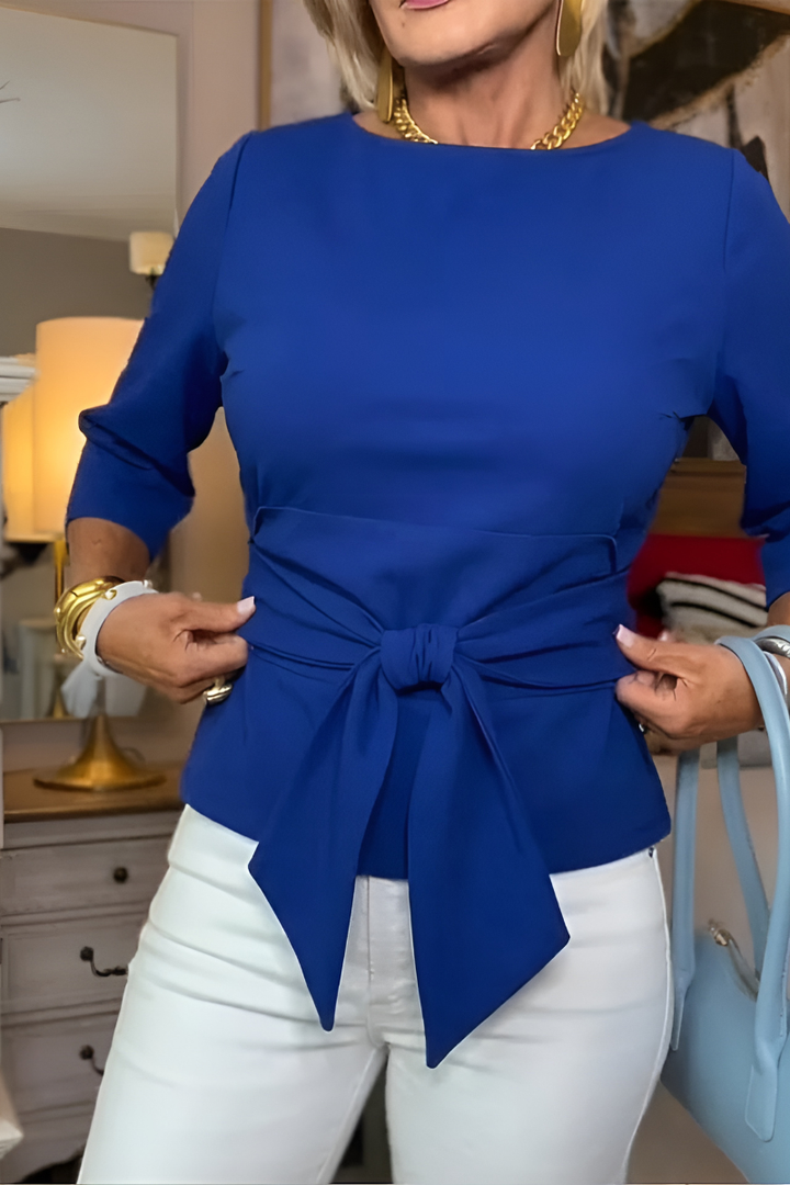 TOP MET KNOOP IN DE TALIE VOOR VROUWEN