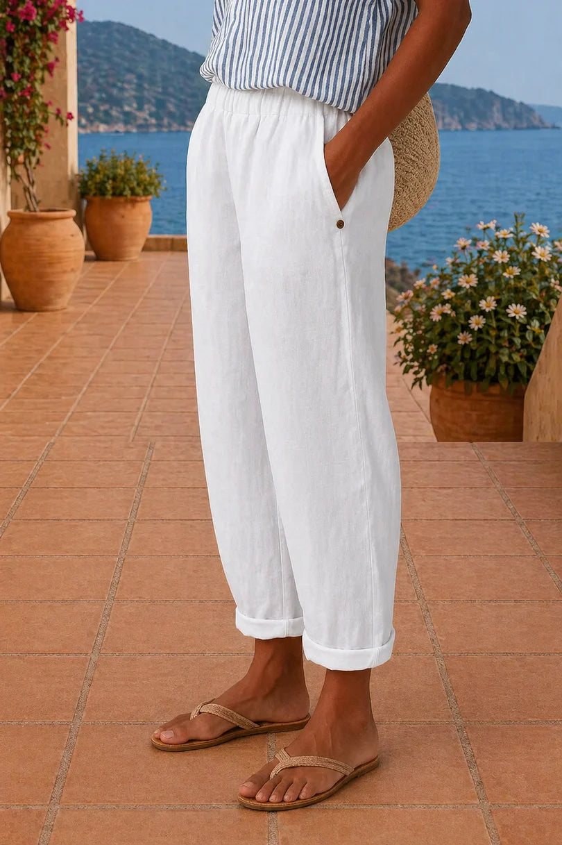 CHIQUE ZOMER LINEN BROEKEN VOOR VROUWEN