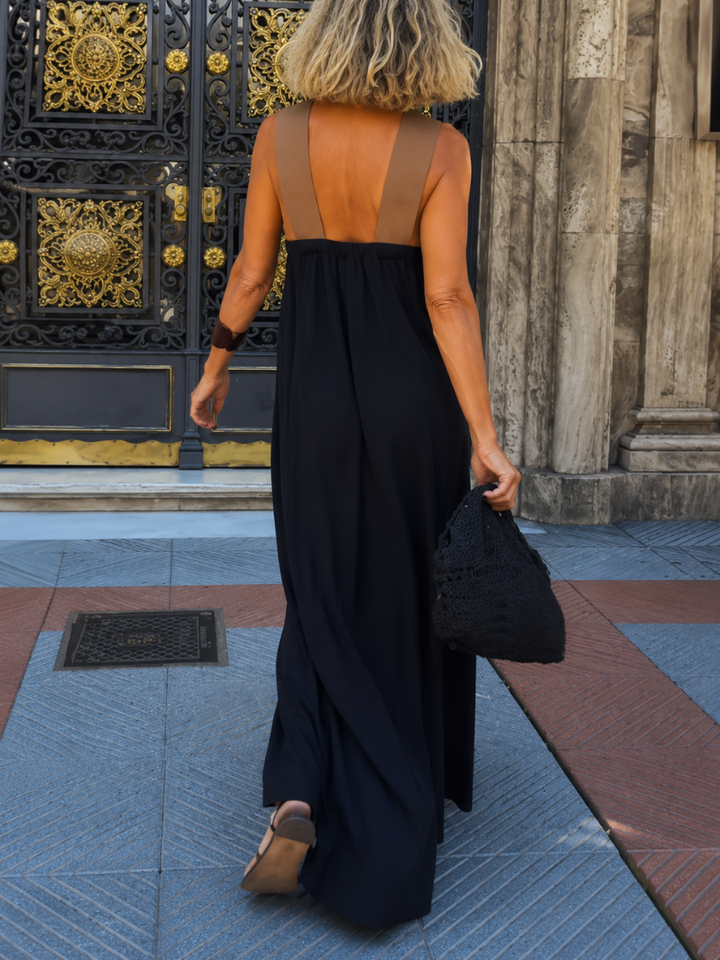 MAXI BICOLOR JURK VOOR VROUWEN