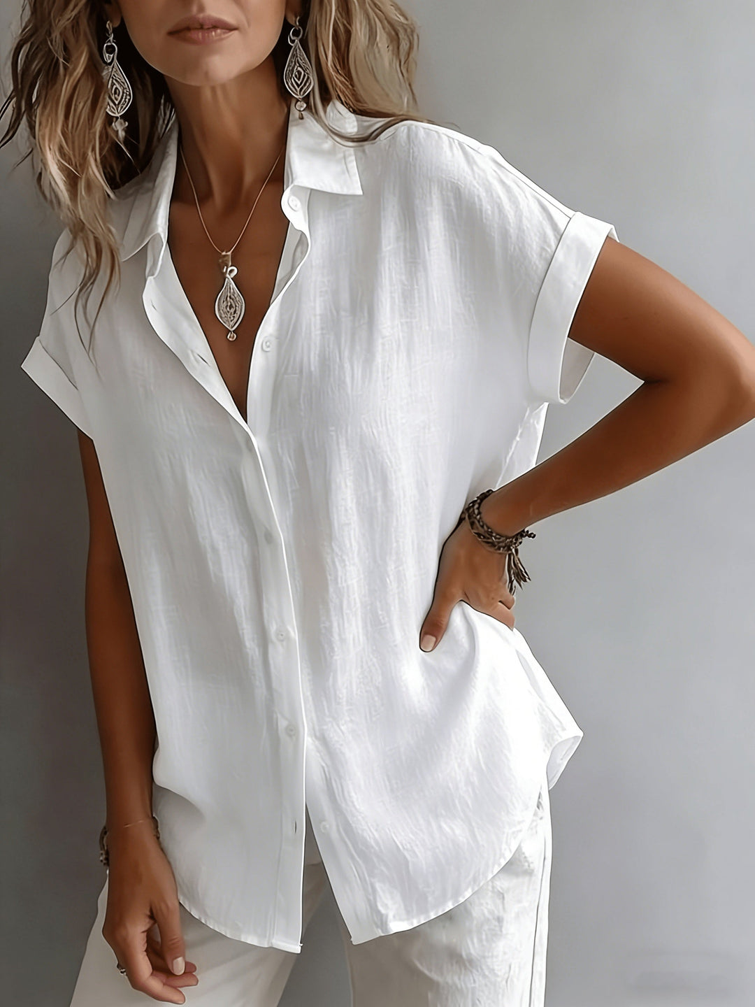LINEN BLOUSE VOOR VROUWEN