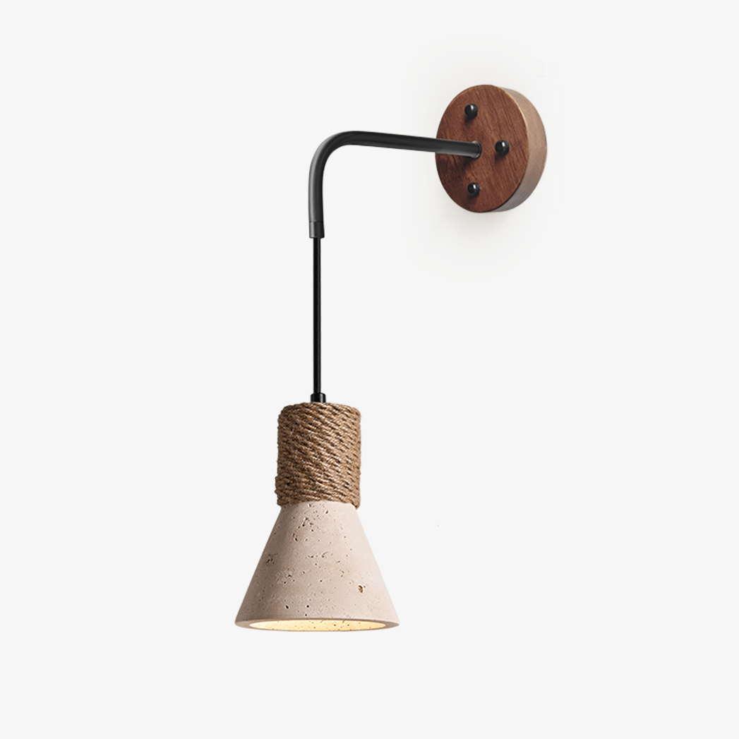Rope Stone Cone Sconce