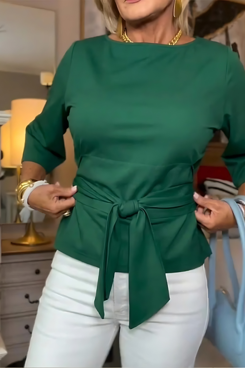 TOP MET KNOOP IN DE TALIE VOOR VROUWEN