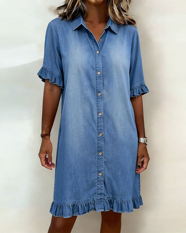 MODERNE DENIM MIDIJURK VOOR VROUWEN