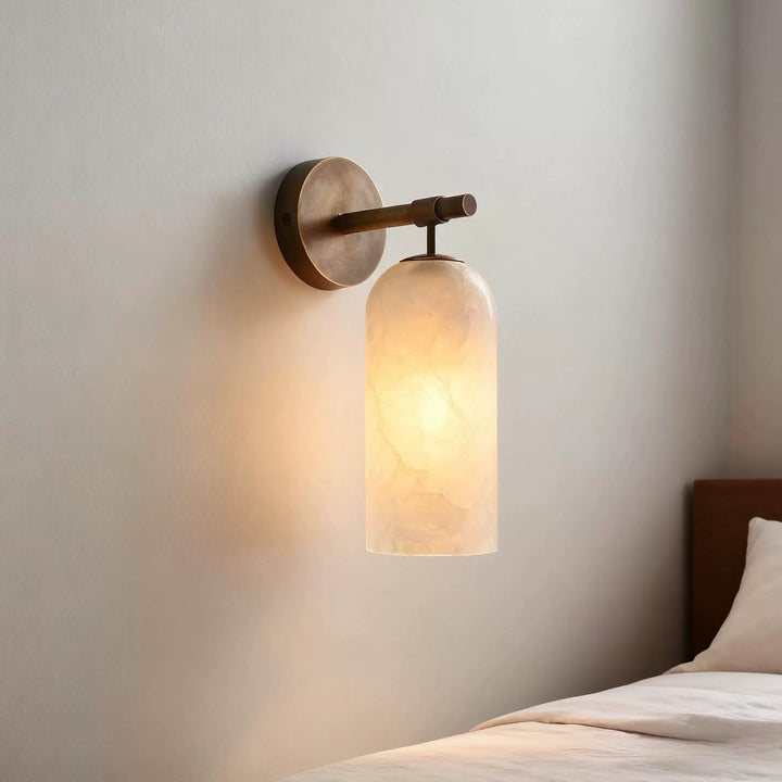 Pillar Alabaster Wall Sconce