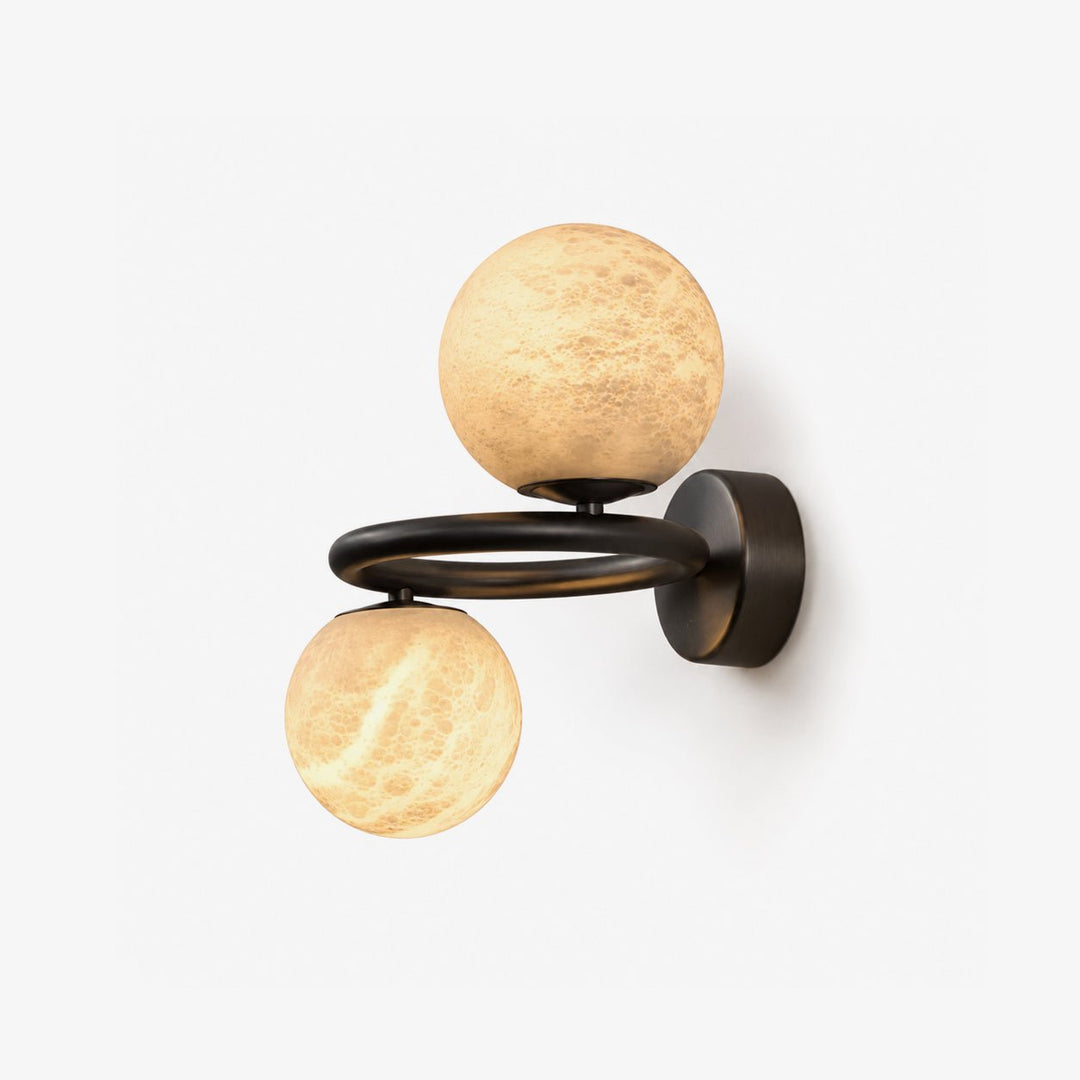 Two Globe Alabaster Wall Sconce