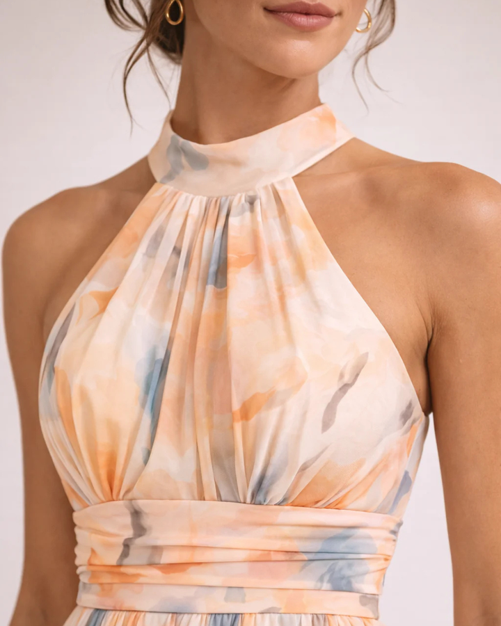ELEGANTE MAXIJURK MET HALTERNEK VOOR VROUWEN