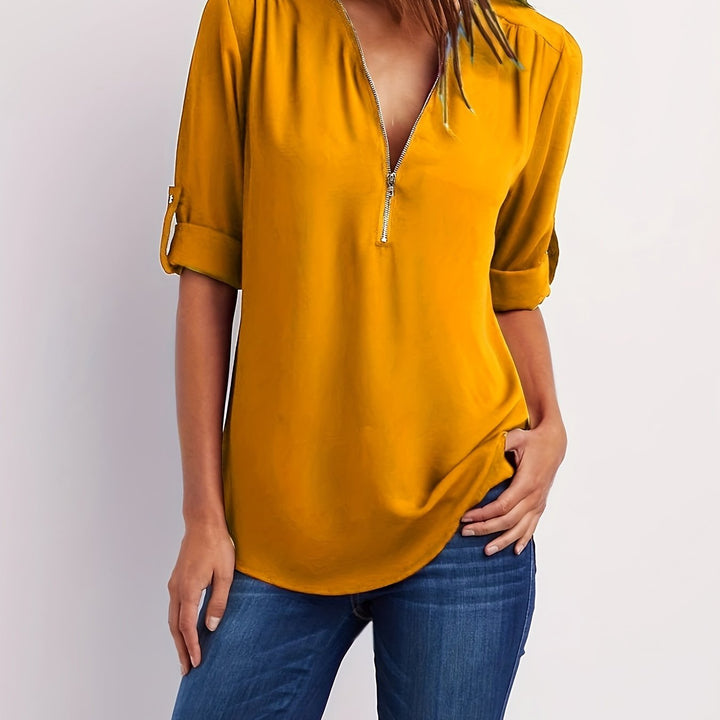 BLOUSE MET RITSSLUITING VOOR VROUWEN