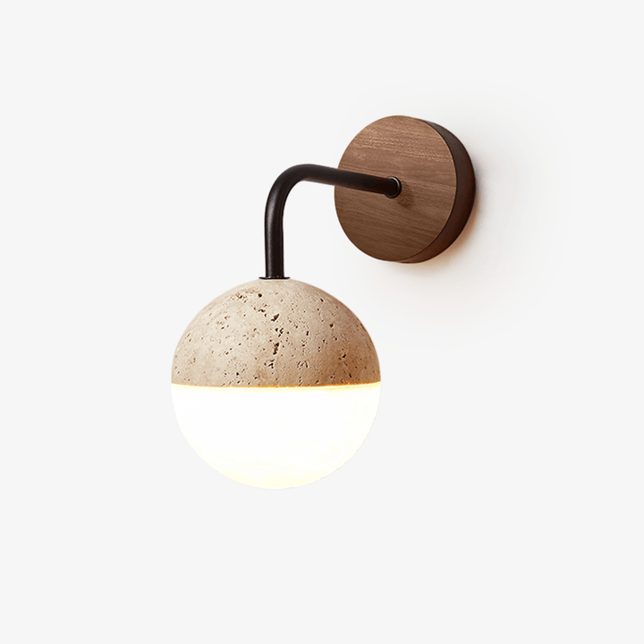Lunar Stone Orb Sconce