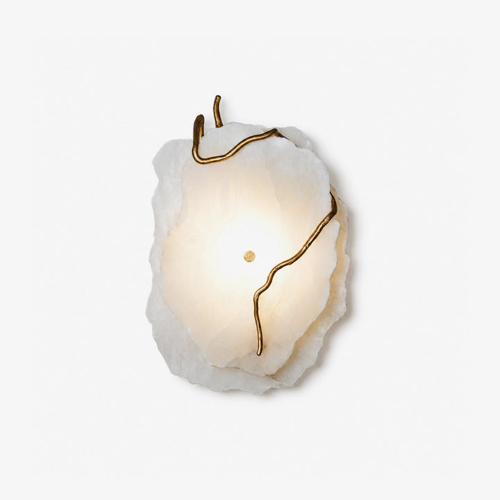 Gilded Branch Alabaster Wall Lamp