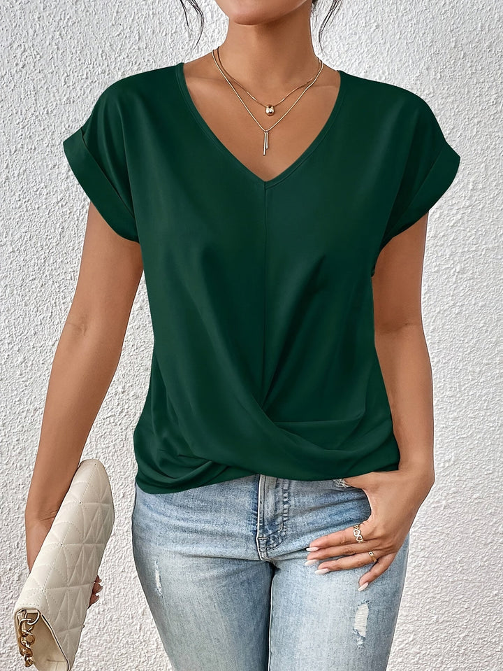 ELEGANTE T-SHIRT MET V-HALS VOOR VROUWEN