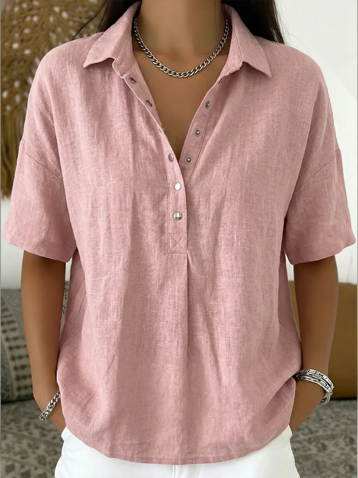 KLASSIEKE BLOUSE MET V-HALS VOOR VROUWEN
