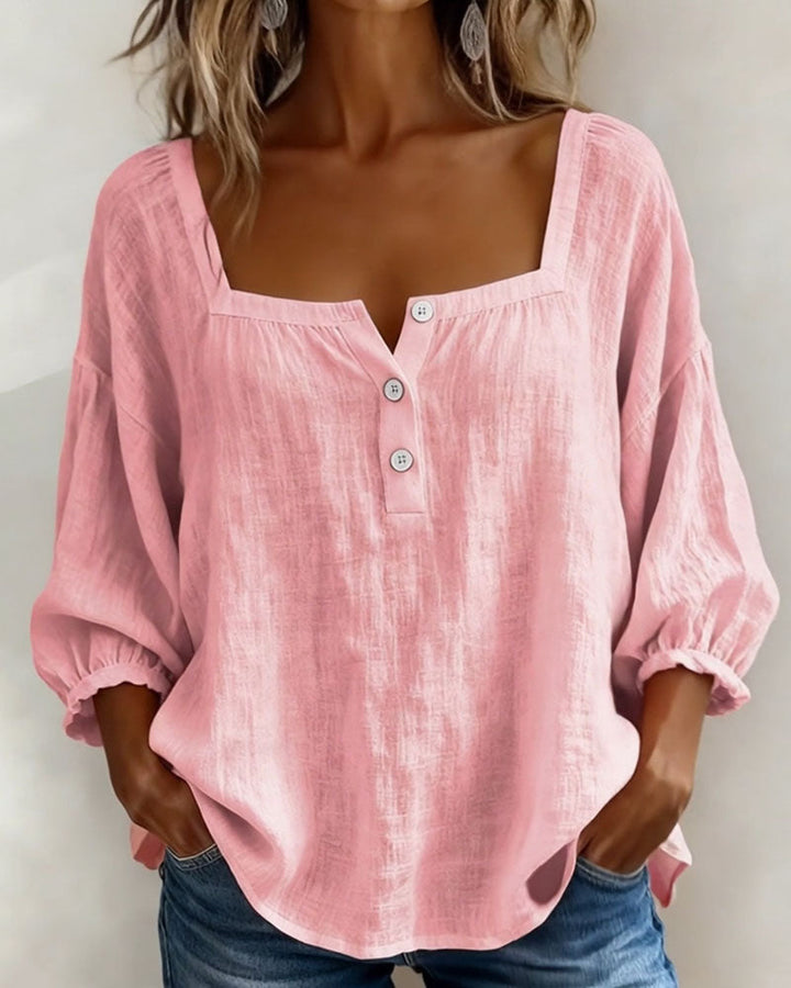 BLOUSE MET VIERKANTE HALS VOOR VROUWEN