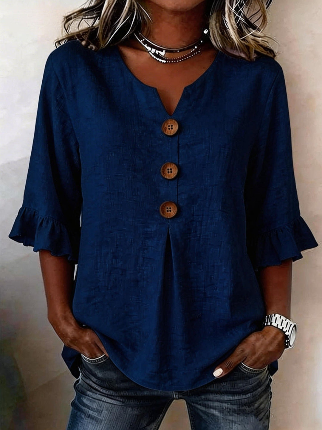 ROMANTISCHE BLOUSE MET RUFFLES VOOR VROUWEN
