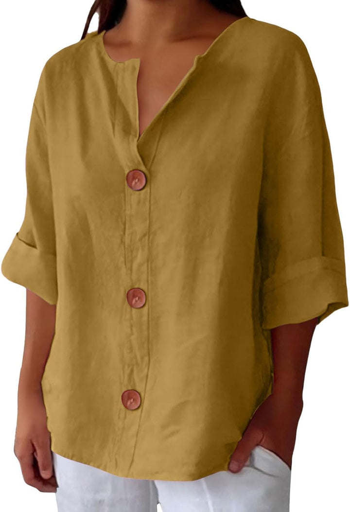 SHIRT MET V-HALS VOOR VROUWEN