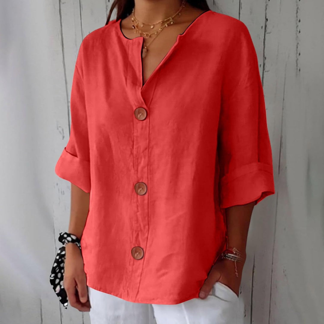 SHIRT MET V-HALS VOOR VROUWEN