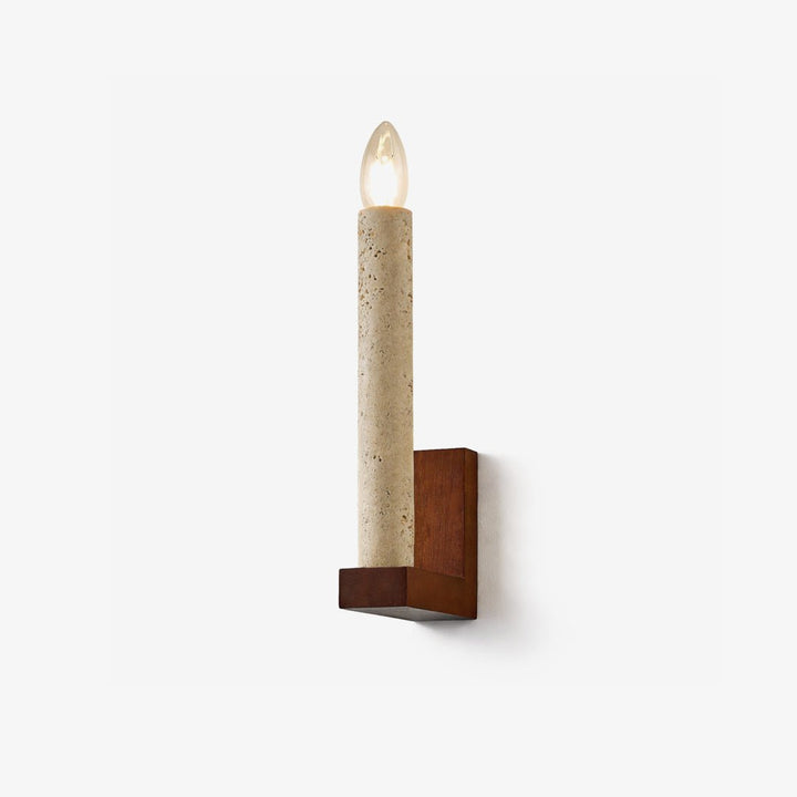 Tavian Travertine Candle Wall Lamp