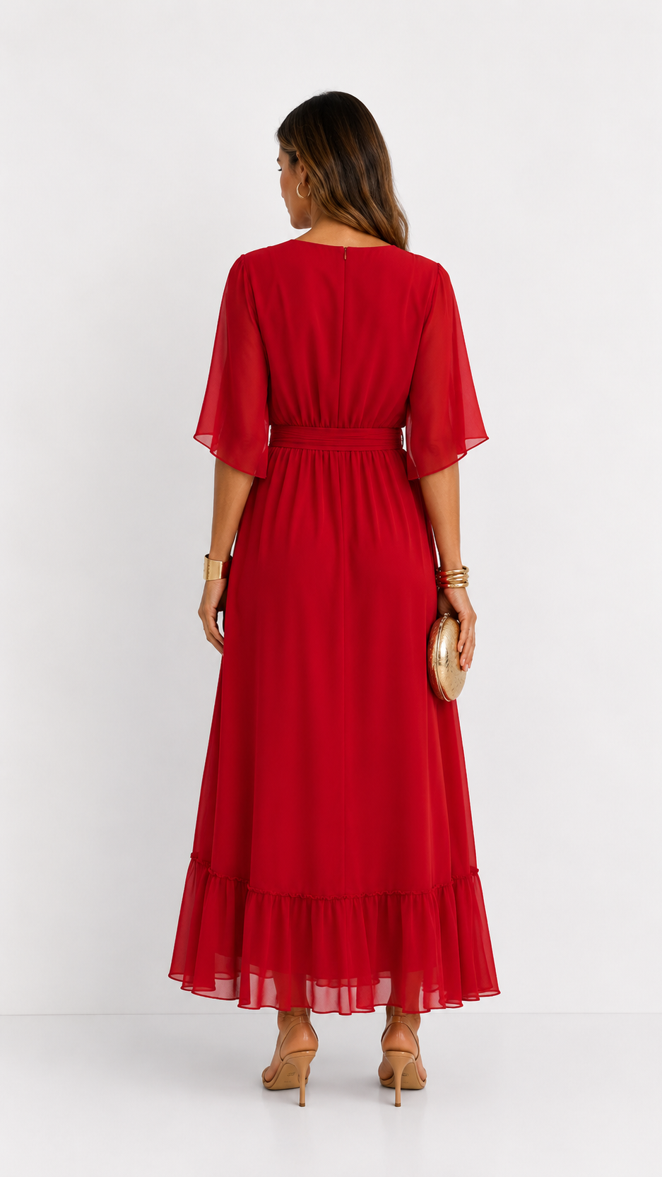 VOUWJURK VAN CHIFFON VOOR VROUWEN