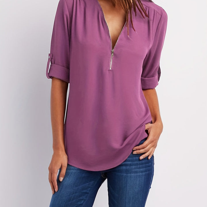 BLOUSE MET RITSSLUITING VOOR VROUWEN