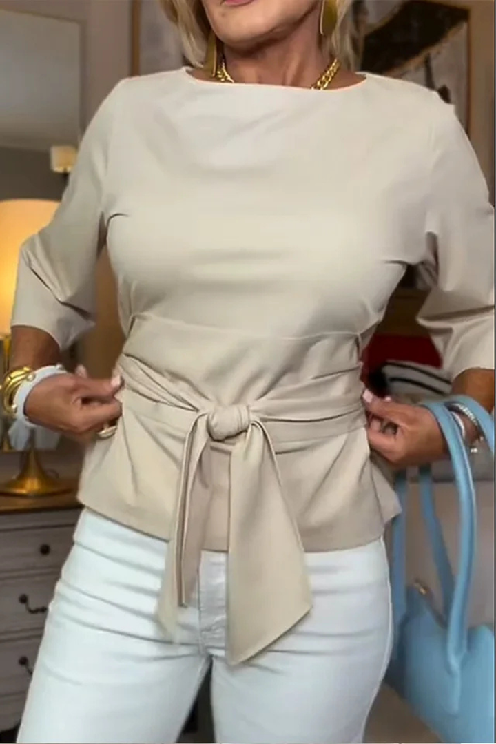 TOP MET KNOOP IN DE TALIE VOOR VROUWEN