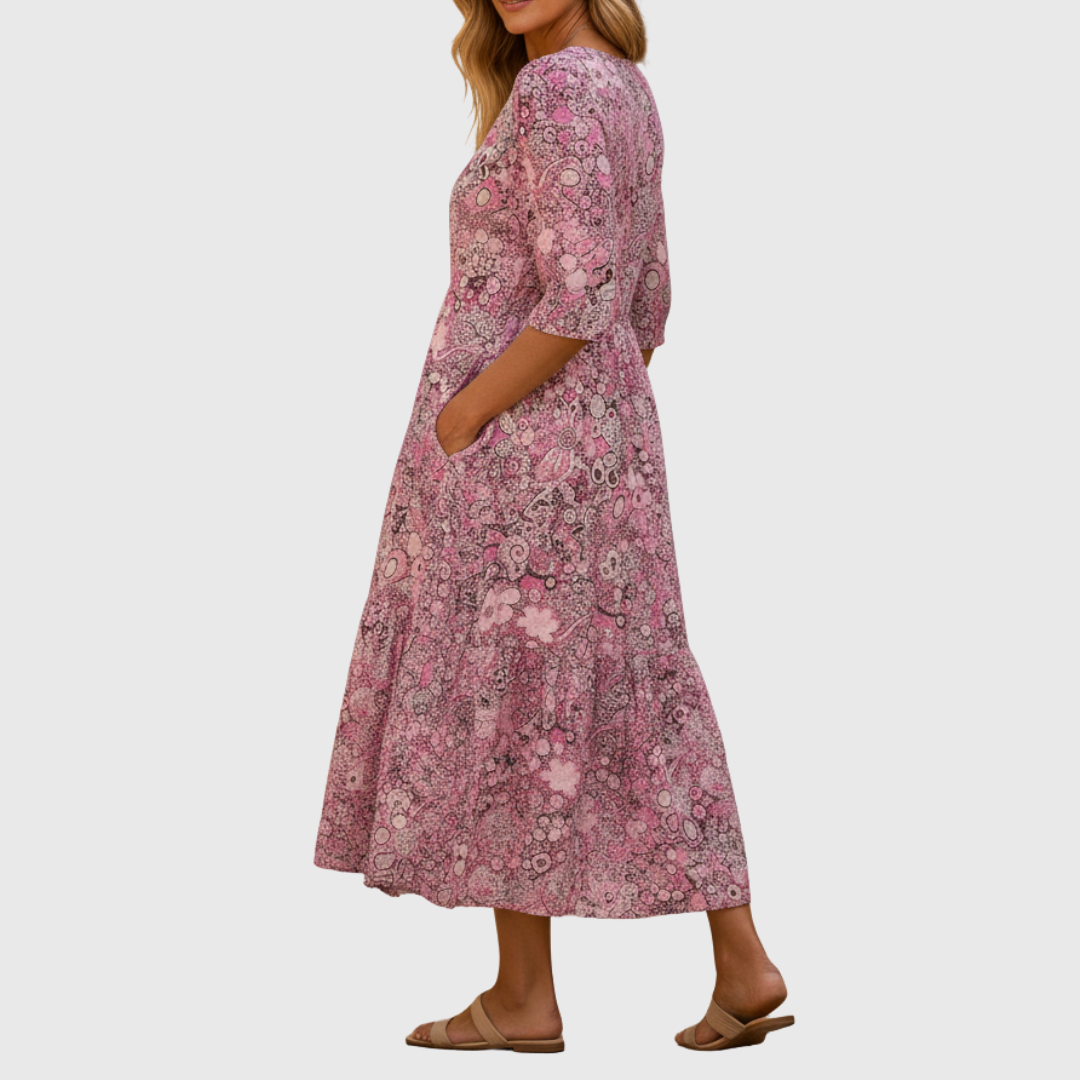 KLASSIEKE V-HALS JURK VOOR VROUWEN