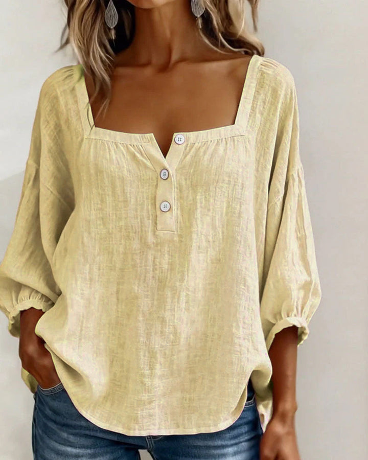BLOUSE MET VIERKANTE HALS VOOR VROUWEN