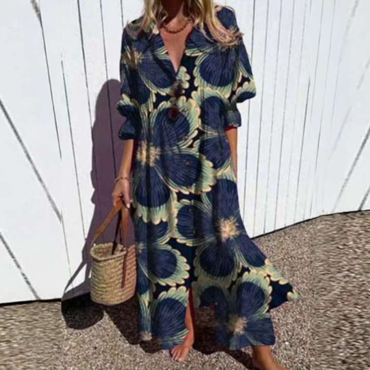 MAXI-JURK MET PRINT VOOR VROUWEN