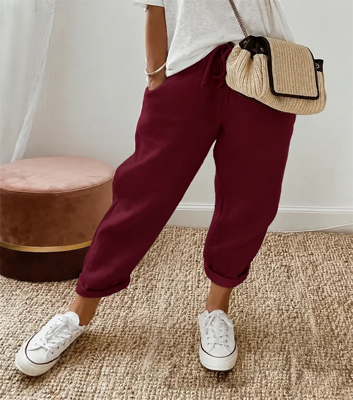 ONTSPANNEN LINNEN BROEK VOOR VROUWEN