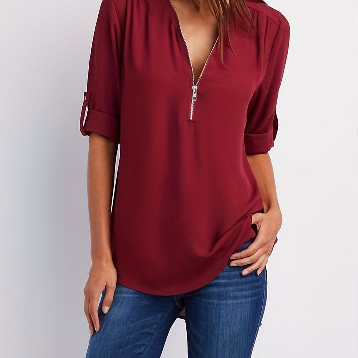 BLOUSE MET RITSSLUITING VOOR VROUWEN