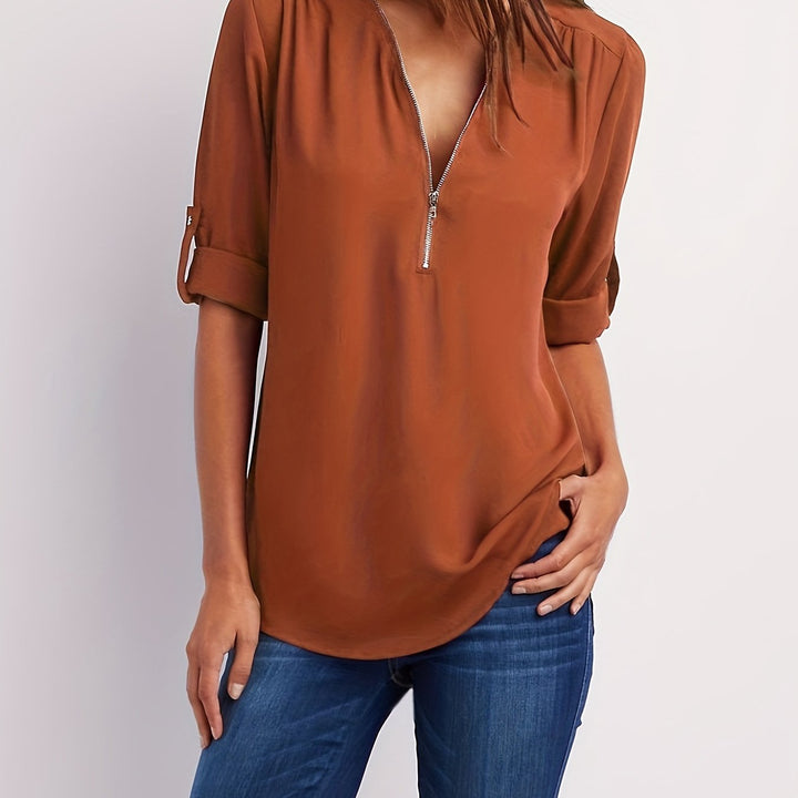 BLOUSE MET RITSSLUITING VOOR VROUWEN