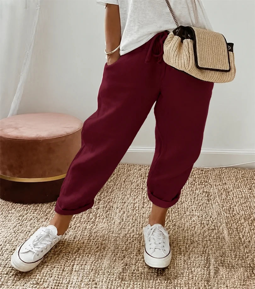 ONTSPANNEN LINNEN BROEK VOOR VROUWEN