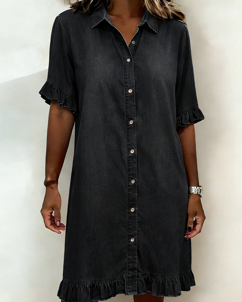 MODERNE DENIM MIDIJURK VOOR VROUWEN