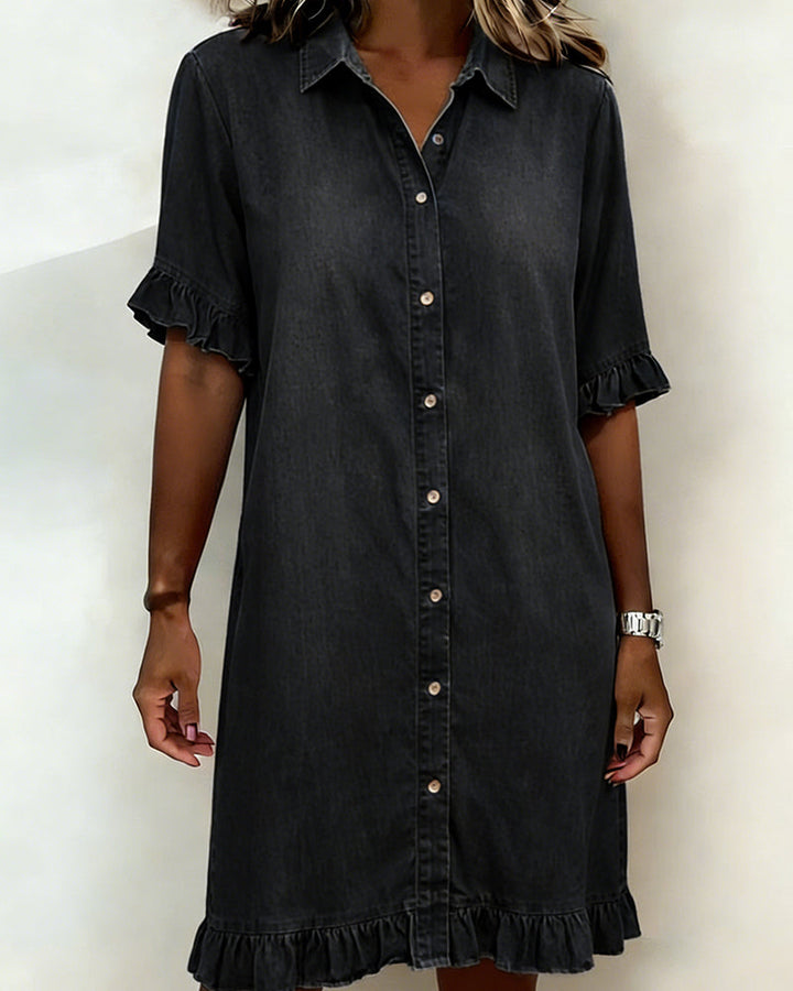 MODERNE DENIM MIDIJURK VOOR VROUWEN