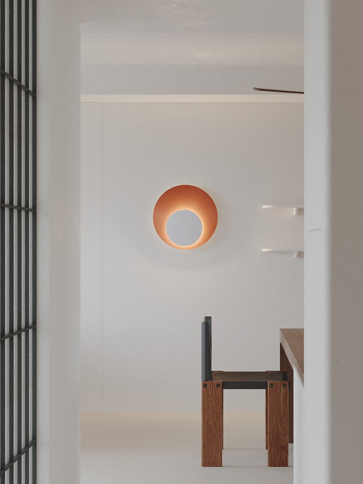 Abstract Circular Crescent Wall Sconce