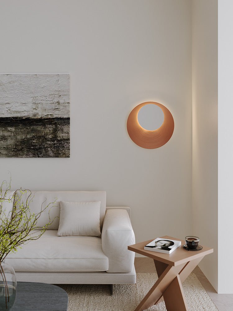 Abstract Circular Crescent Wall Sconce
