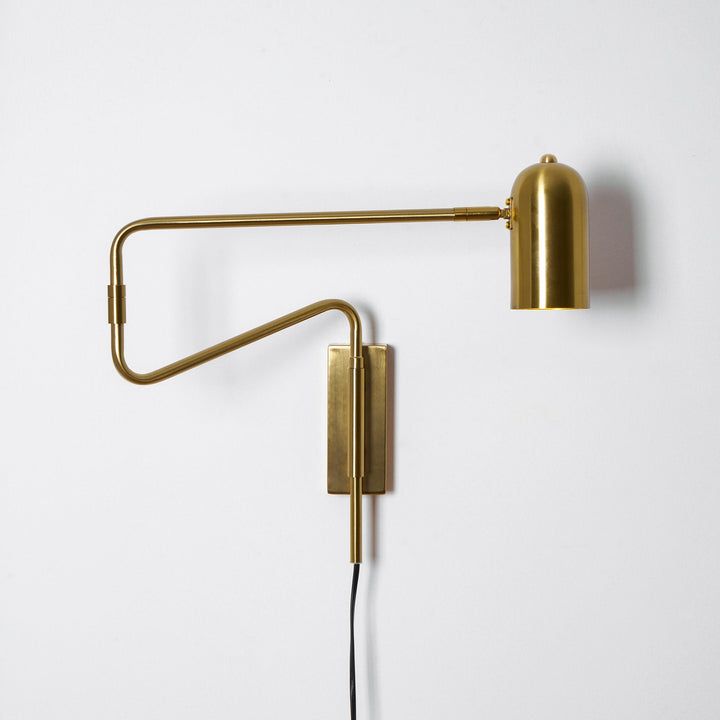 Adjustable Arm Plug In Wall Lamp